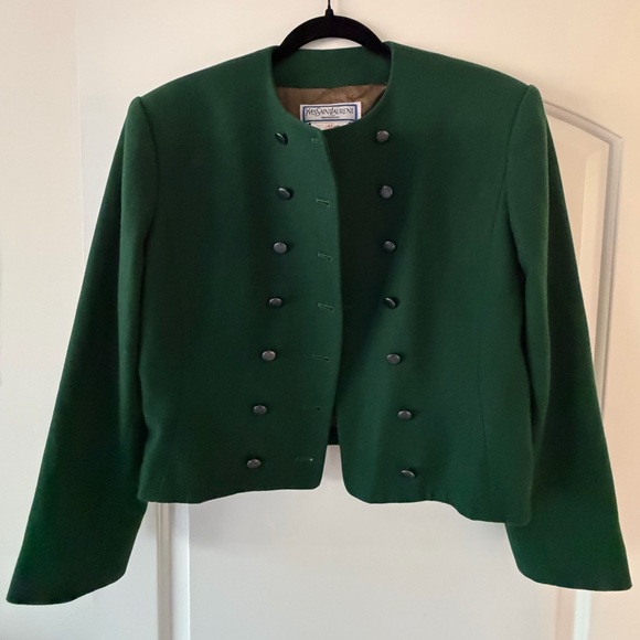 Yves Saint Laurent Jackets & Blazers - saint laurent vintage green wool jacket